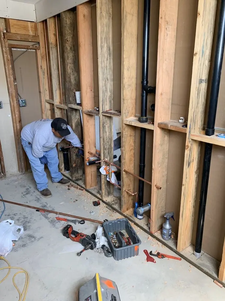 Commercial rough-in plumbing for Water Heater Replacement in Century South